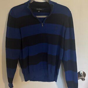 Boy Brooks Brothers Half Zip Striped Sweater
